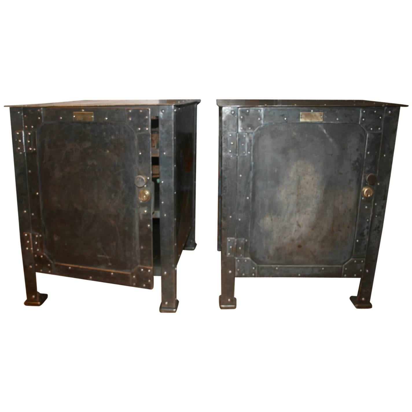 Heavy Steel Industrial Cabinets, circa 1900