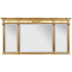 Regency Style Giltwood Overmantel Mirror