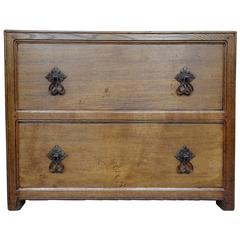 Liberty and Co Arts and Crafts gothic style large oak chest, London circa 1924