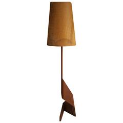 Rare Danish Modern "Zig-Zag" Sculptural Teak Floor Lamp