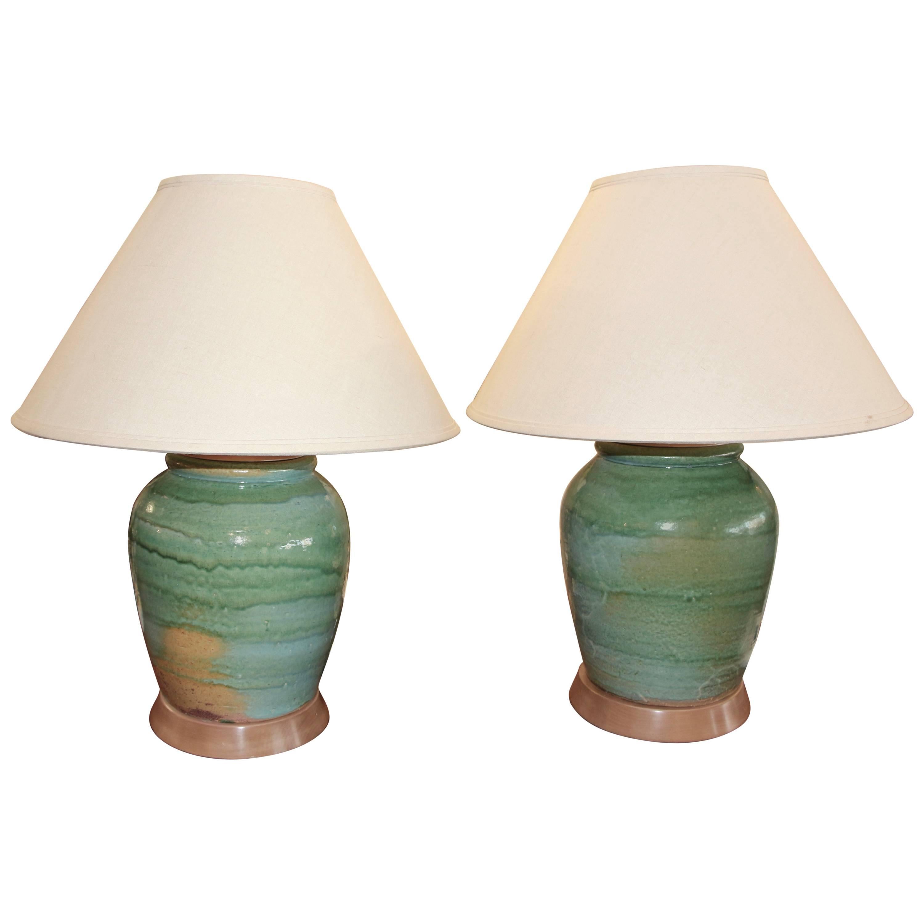 Nice Pair of Steve Chase Lamps Made Out of Old Asian Ceramics