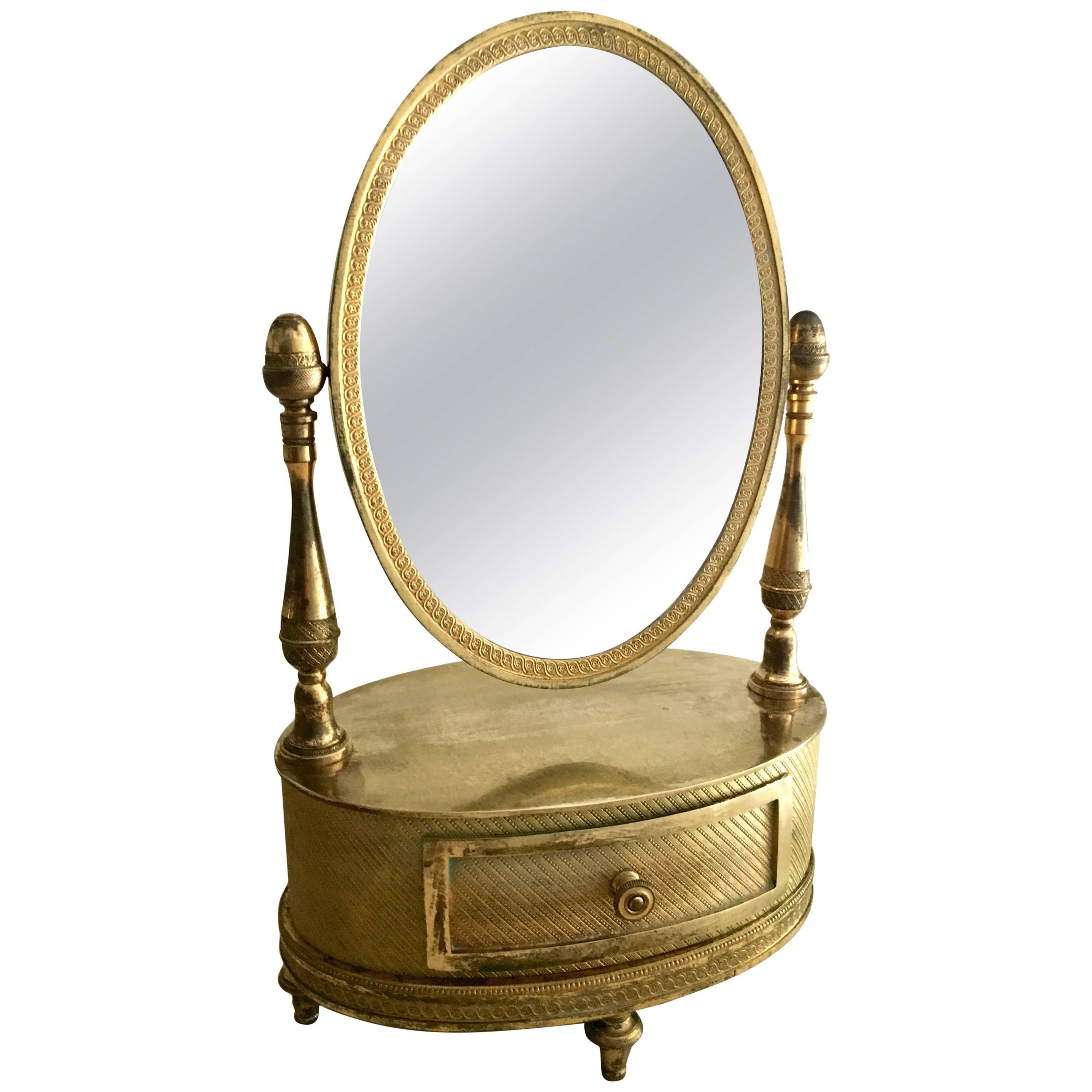 Beautiful French, First Empire Gilt Bronze Mirror, circa 1810-1820