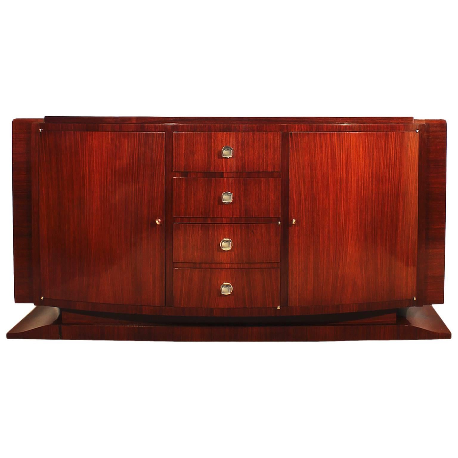 1930´s Art Deco Sideboard In Mahogany and Bronze - France For Sale