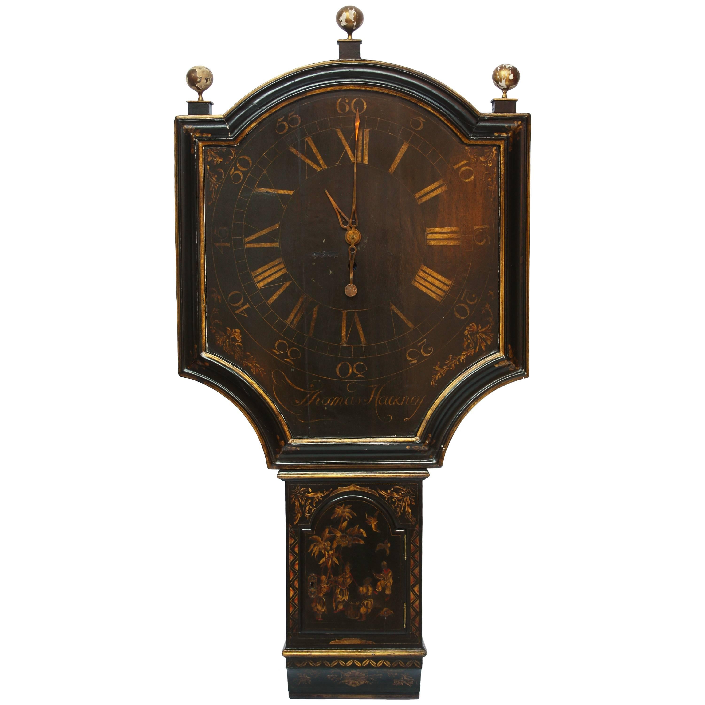 Act of Parliament Clock Case / George II Japanned by Thomas Hackney