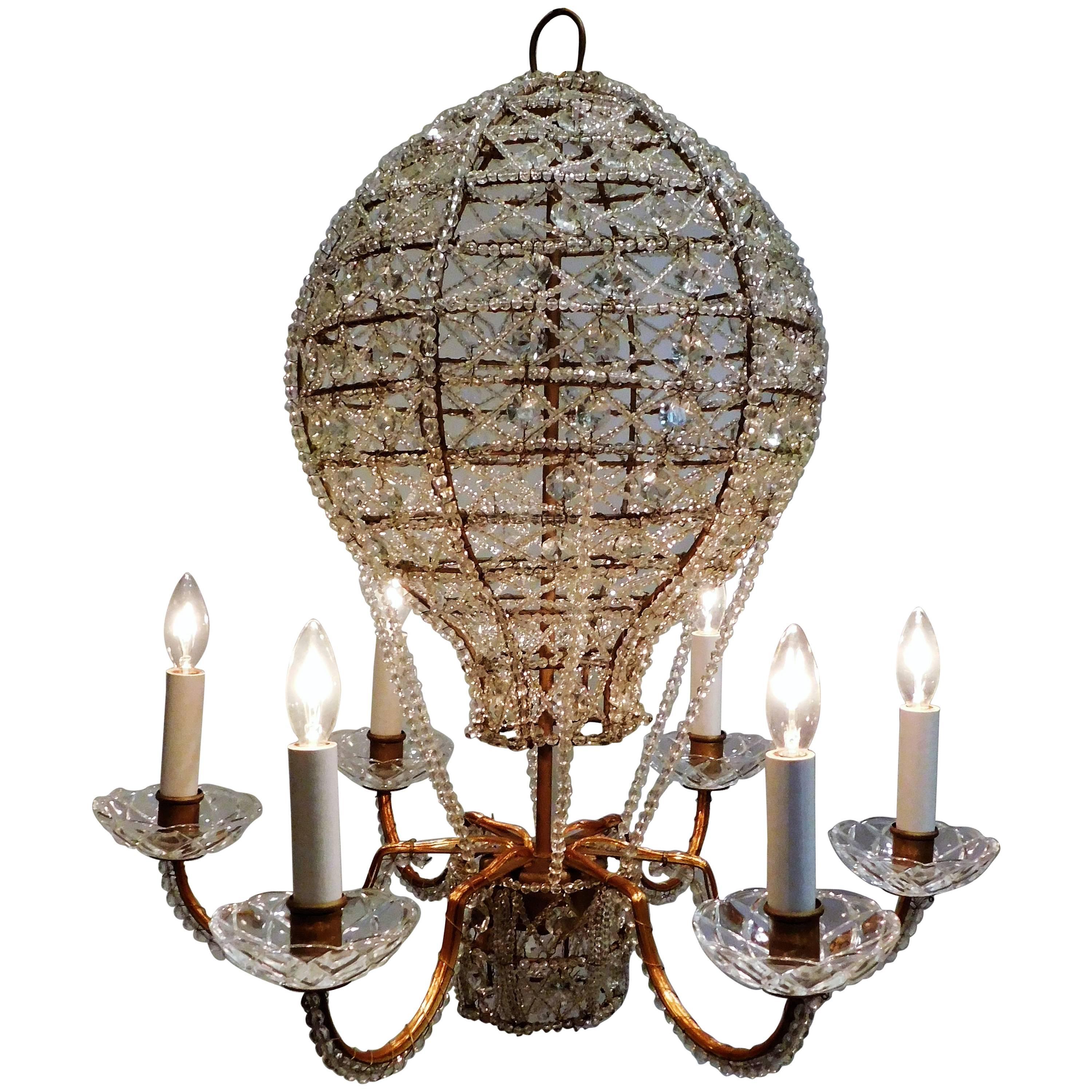 Mid-Century Italian Chandelier in the Form of a Hot Air Balloon