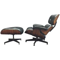 Eames Lounge Chair in Striking Brazilian Rosewood, Authentic Herman Miller