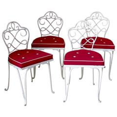Set of Four Garden Chairs Attributed to René Prou, France, 1930s 7