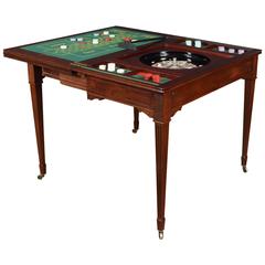 Antique Edwardian Mahogany Games Roulette Table