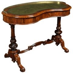 Early Victorian Lady’s Rosewood Kidney-Shaped Writing Table