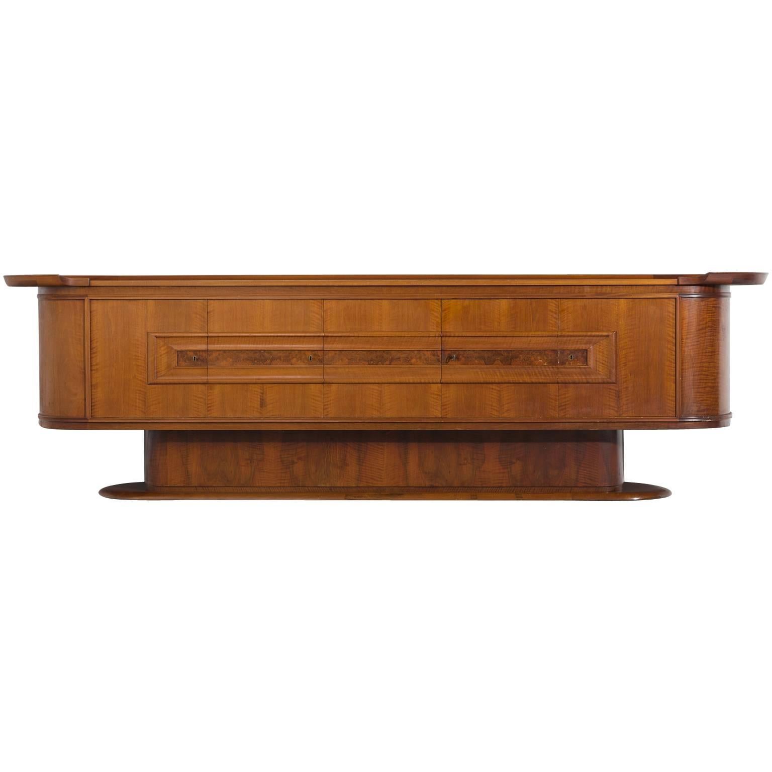 A.A. Patijn Large Sideboard in Walnut and Burl Wood