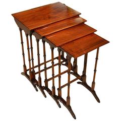 Mahogany Edwardian Period Quartetto of Tables