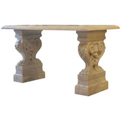Magnificent 19th Century Italian Neoclassical Marble Console Support Table 1