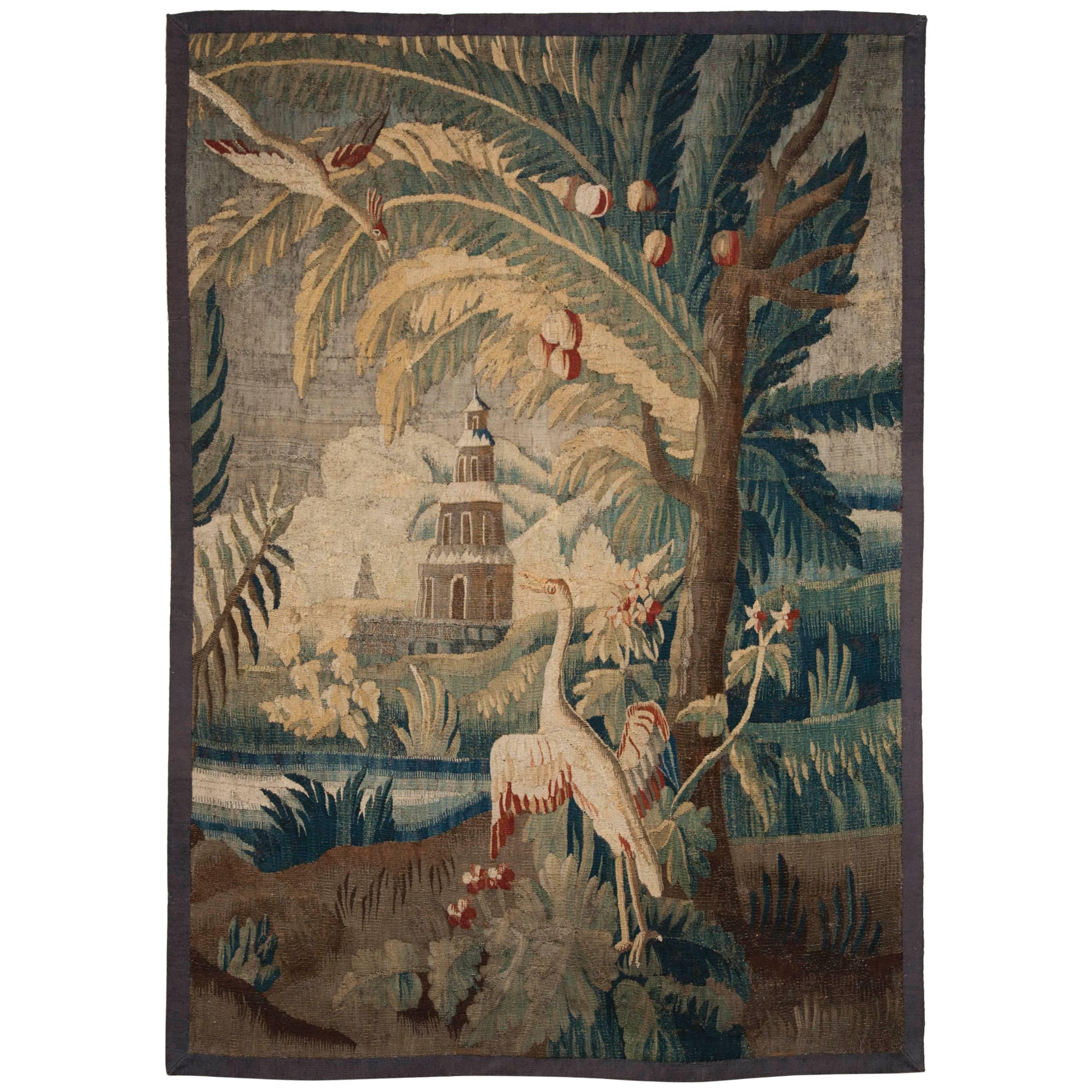18th Century Aubusson Tapestry Fragment after a Cartoon by Pillement