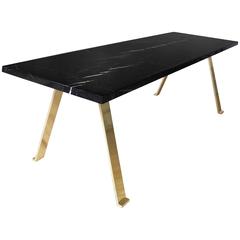 Adrian Marble and Bronze Dining Table 2