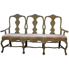 Gustavian Carved and Painted Wood Chaise, 19th Century 12