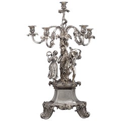 Elkington Victorian Silver Plate Candelabrum