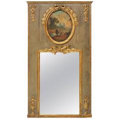 Antique Painted and Gilded Trumeau