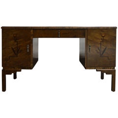 Swedish Inlaid Art Deco Executive Desk