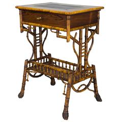19th Century English Bamboo Side Table