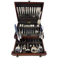 Leonore by Manchester Sterling Silver Flatware Set for 12 Service 94 Pieces