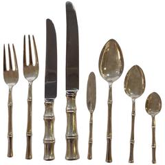Bamboo by Tiffany & Co Sterling Flatware Set Service for Eight