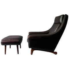 Aage Christiansen 'Matador' Lounge Chair and Ottoman