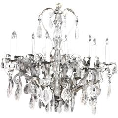 Fine French Bagues Style Silvered and Cut Rock Crystal Chandelier 7