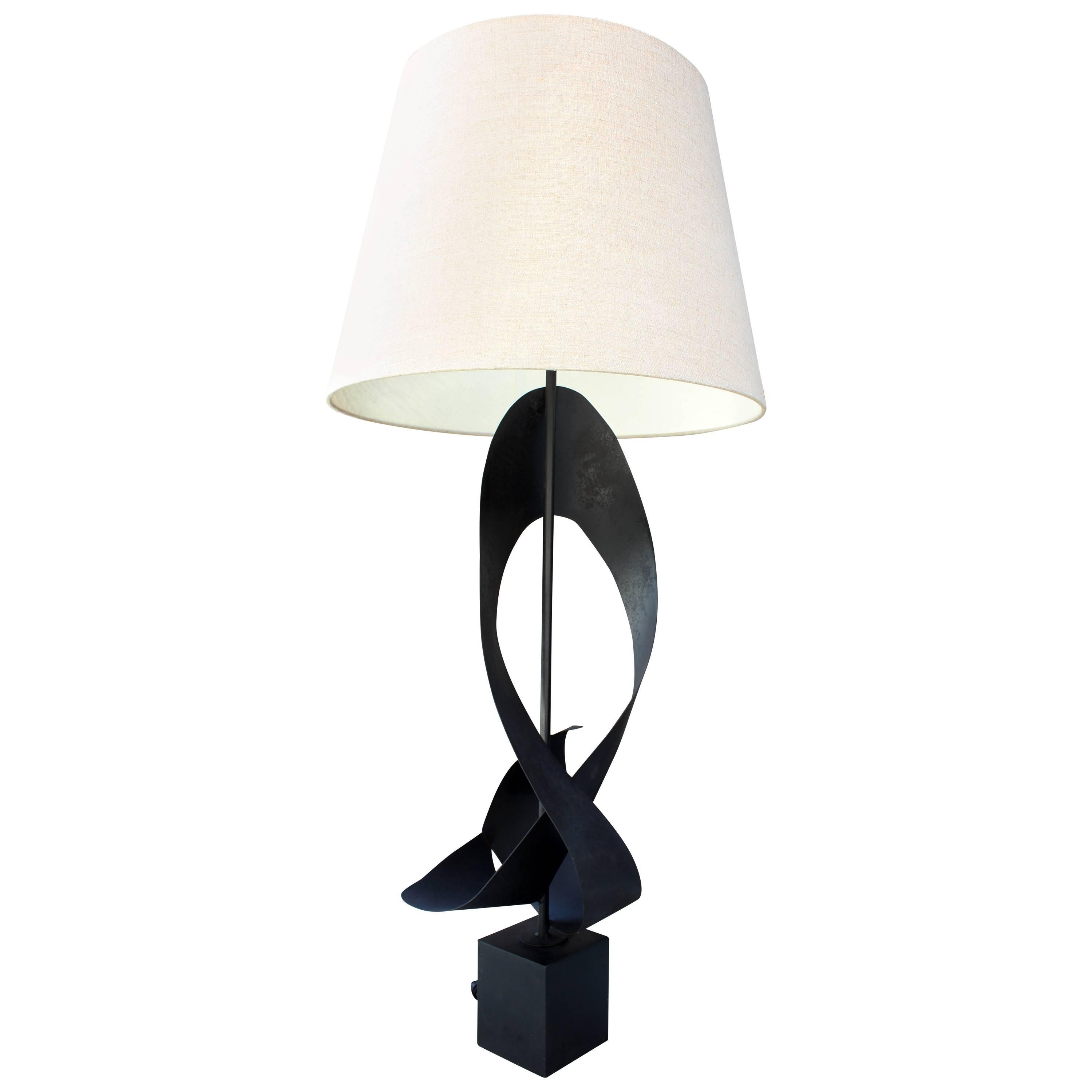 Harry Balmer Metal Ribbon Lamp