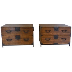 Pair of Tansu Low Chests