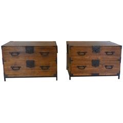 Pair of Tansu Low Chests 12
