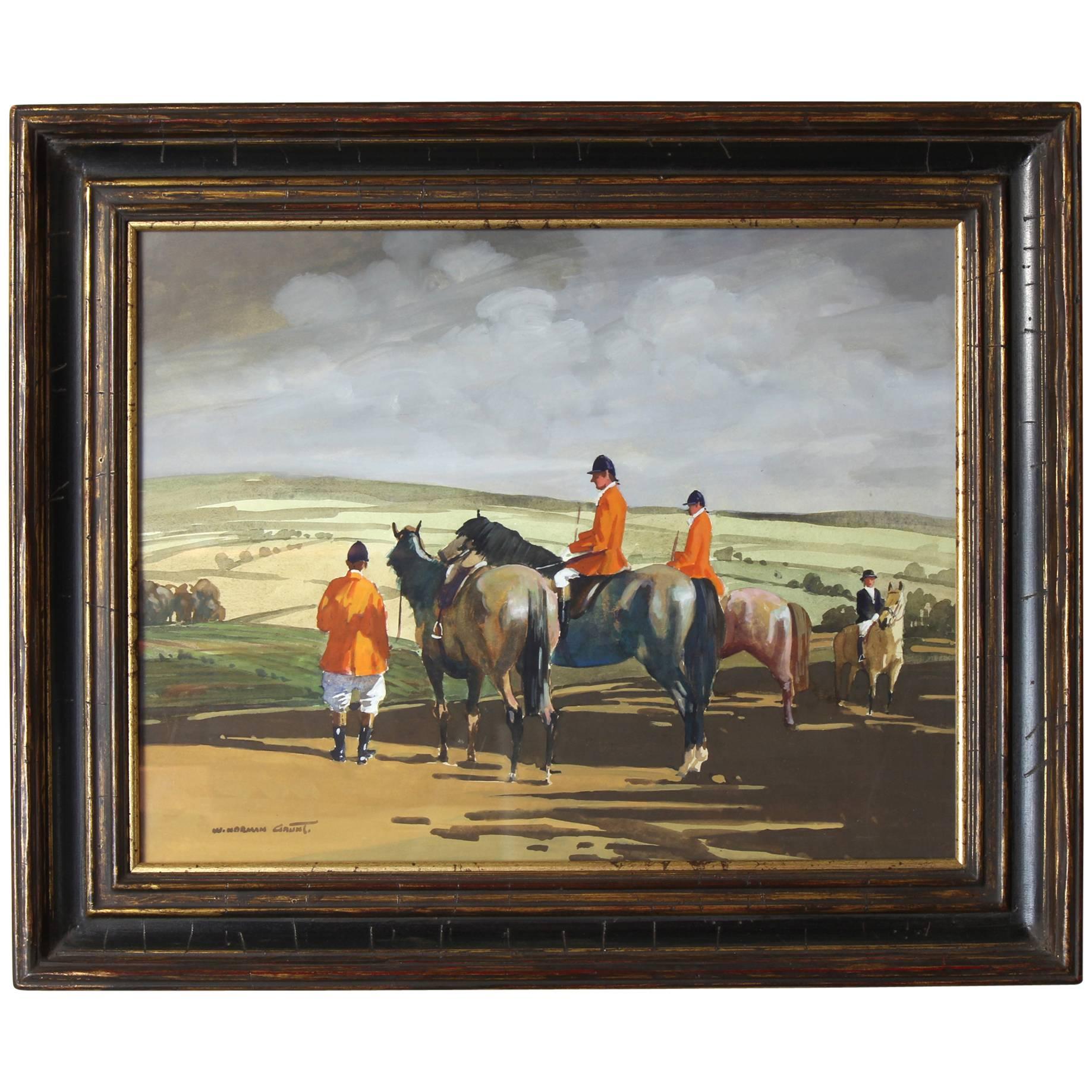 Large Sporting Painting by William N. Gaunt