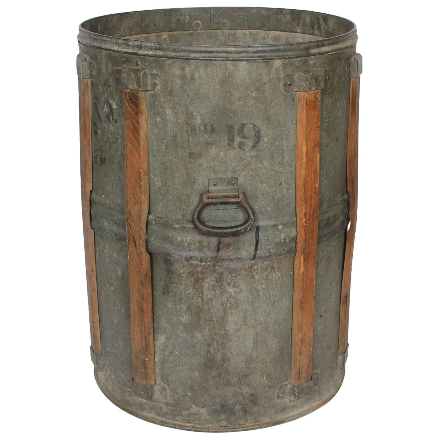 Antique Rustic Metal Bucket