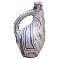 German Art Pottery Ceramic Pitcher by Roman Elsold, 1958