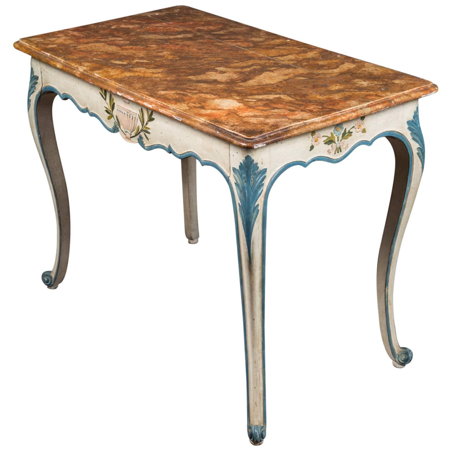 Table console italienne peinte, début du 20e siècle  en vente