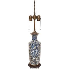 Moorish Blue and White Painted Table Lamp