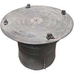 Bronze Rain Drum Side Table