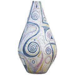 Very Huge German Art Pottery Ceramic Vase by Roman Elsold Germany, 1958 2
