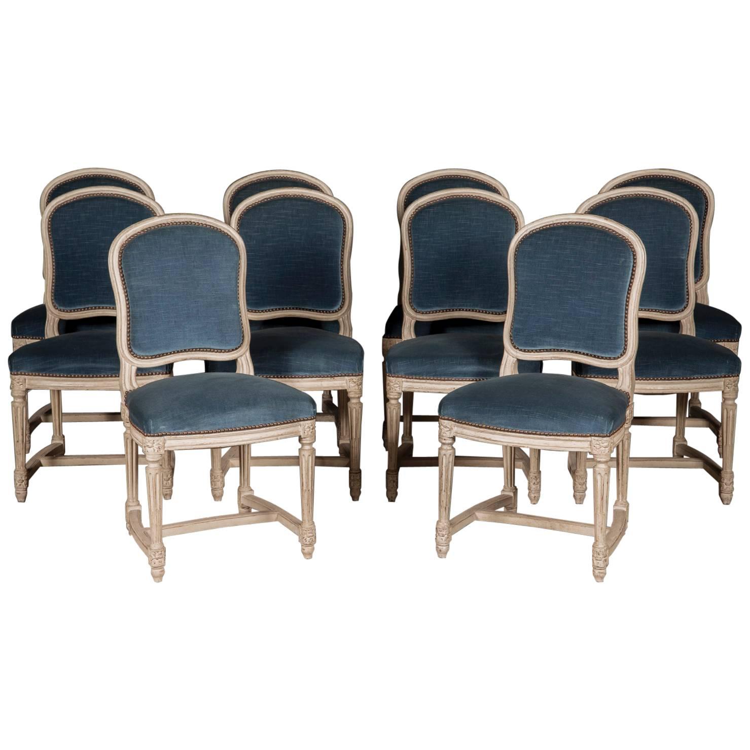Set of Ten 19th Century Painted Chairs