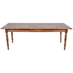 Late 19th Century French Cherrywood Farm Table