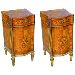 Pair of Edwardian Satinwood Inlaid Cabinets 6