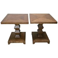 Pair of John Hutton for Donghia Zig-Zag Occasional Tables