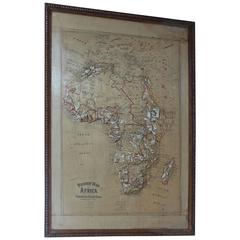 Large 1900s Relief Map of Africa