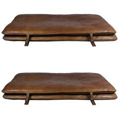 Pair of Leather Gym Mats, 1950s