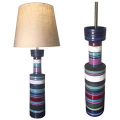 Pair of Table Lamps by Aldo Londi for Bitossi Imported by Raymor 8
