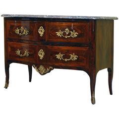 Superior Louis XV Ormolu-Mounted Marble-Top Serpentine Commode by Louis Delaitre