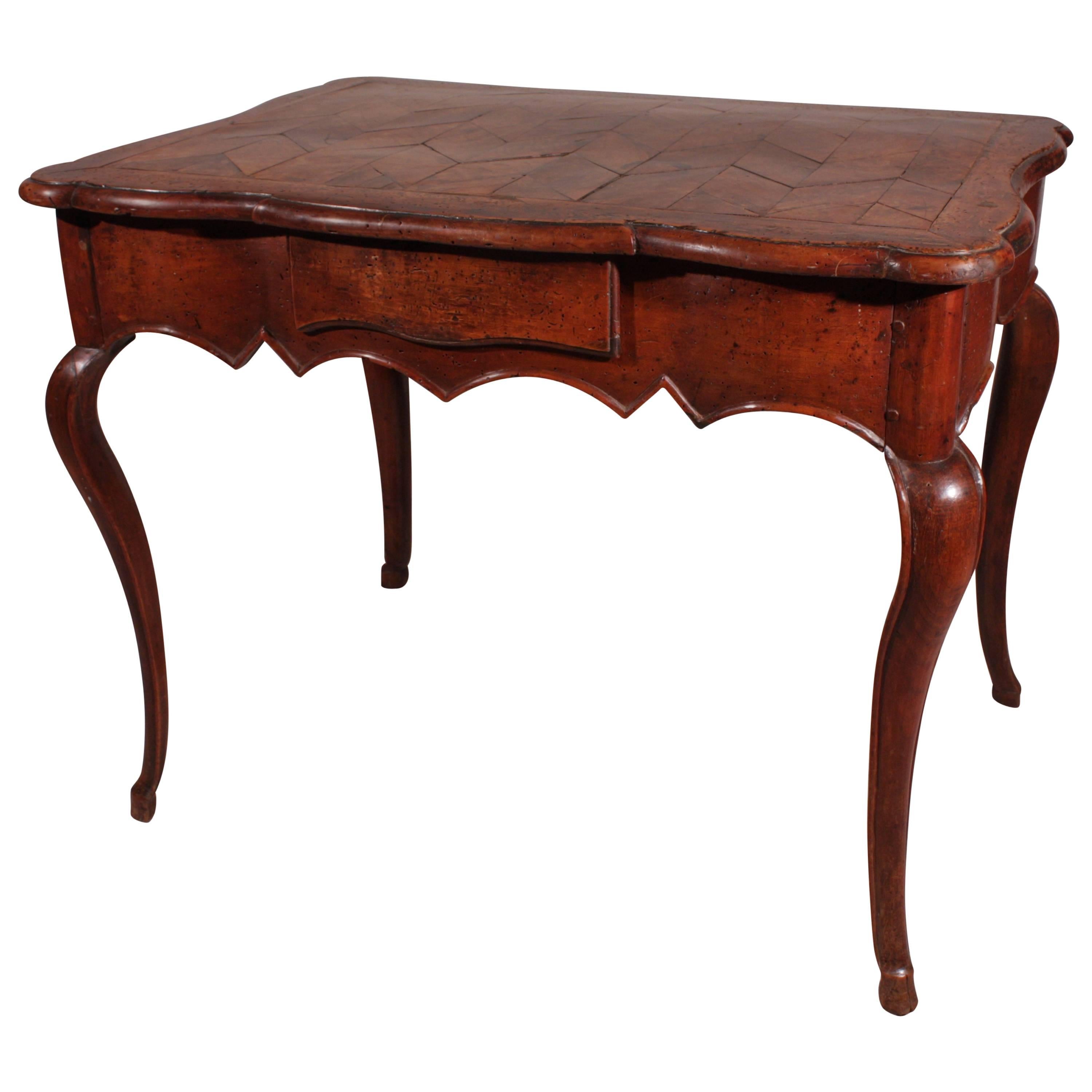 Early Louis XV Period Side Table, Parquetry Top