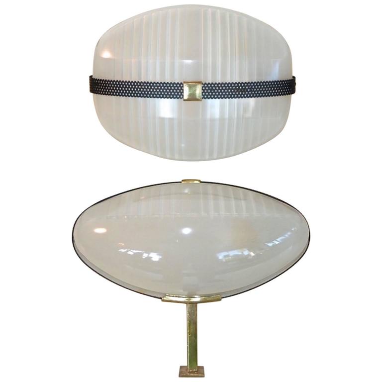 Pair of Glass Lambda Wall-Mounted Lights by Vico Magistretti for Artemide For Sale at 1stdibs
