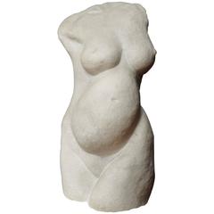 "Bona Dea" Modern White Carrara Marble Sculpture by Dolores Singer, 1983 8