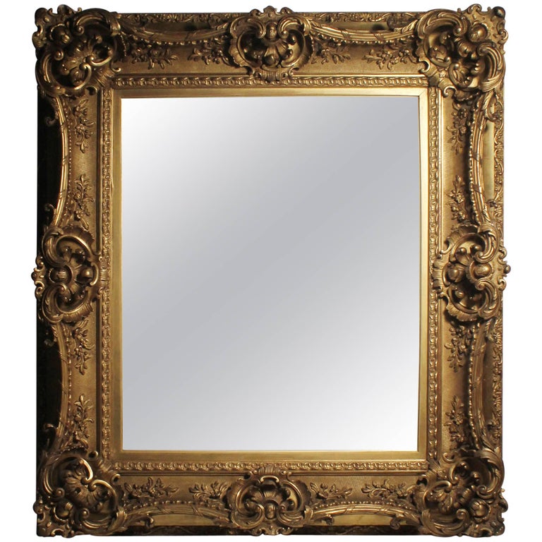 Antique Italian Gilt 19th Century Picture Frame Or Mirror