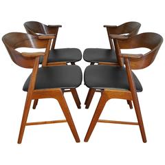 Set of Four Kai Kristiansen Dining Chairs for Korup Stolefabrik